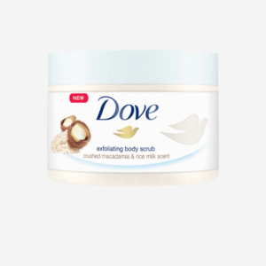 Dove Body Scrub Jar 225ml Macadamia