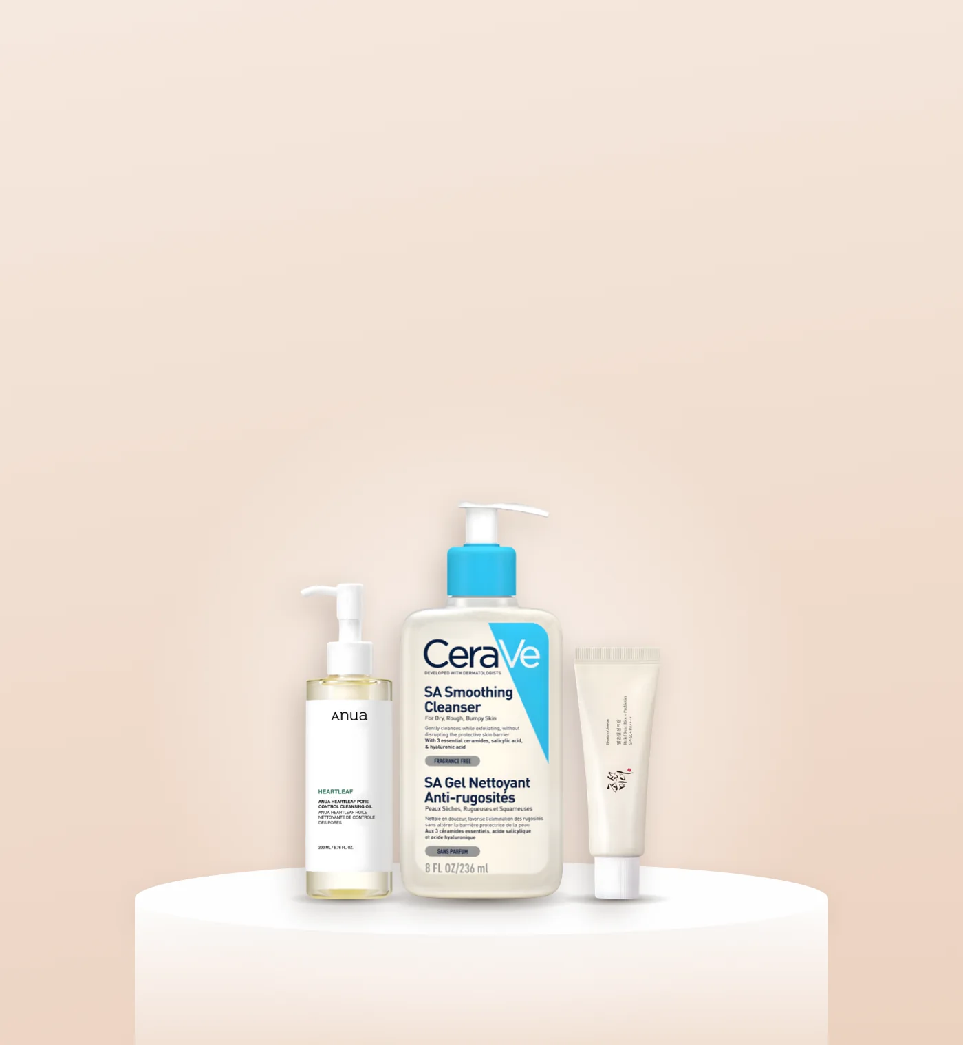 CeraVe, Anua and Beauty of Joseon skincare